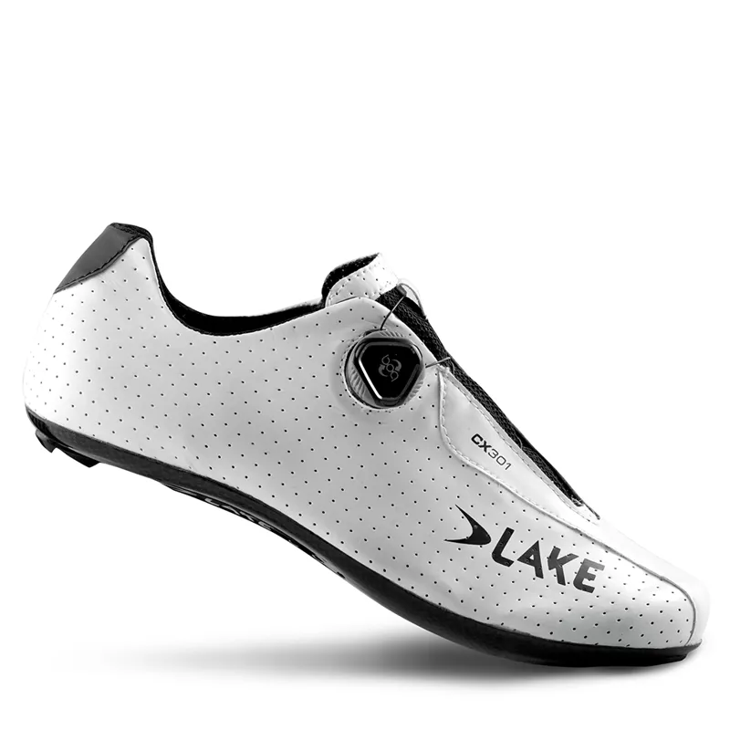 Lake CX301 CF Carbon Road Shoes in White 