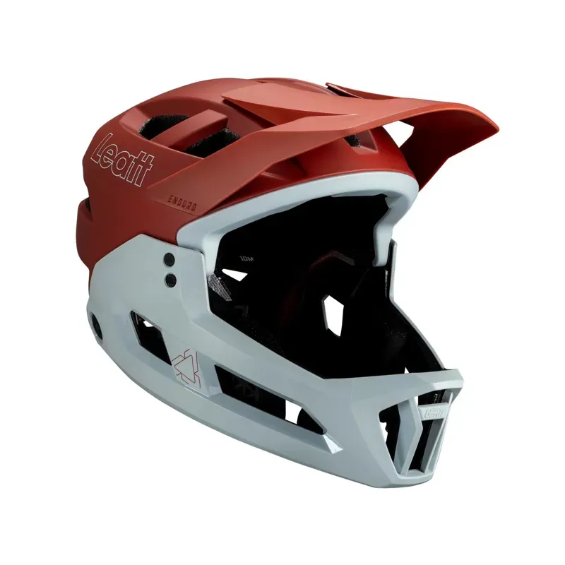 Leat MTB Enduro 2.0 Full Face Mountain Bike Helmet Red / White