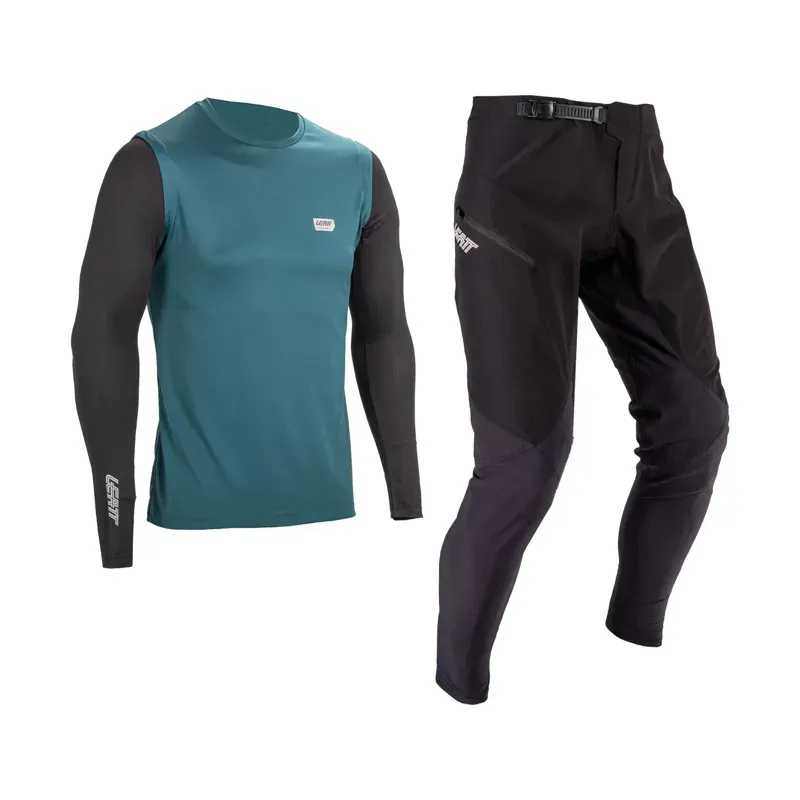 Leatt 1.0 Mountain Bike Ride Kit - Jersey + Pants 2025 - Teal 