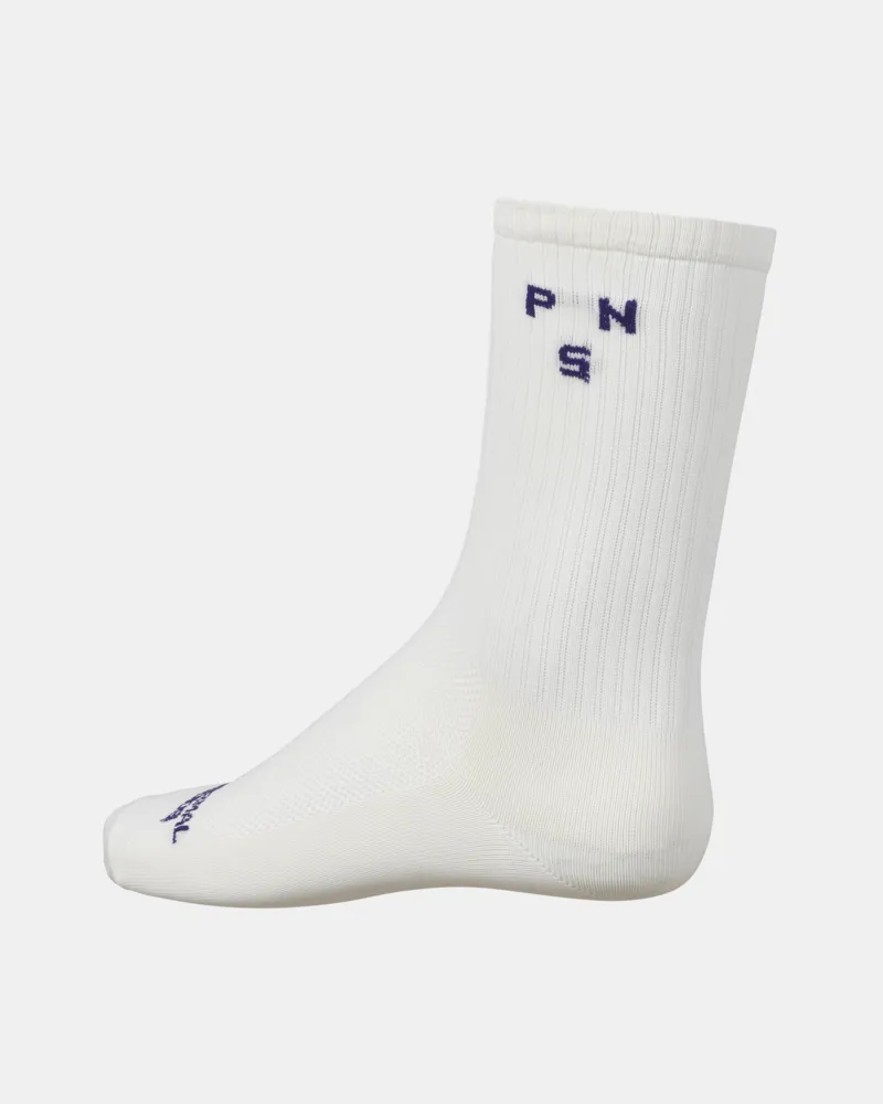Pas Normal Studios Off-Race Ribbed Socks - Off White