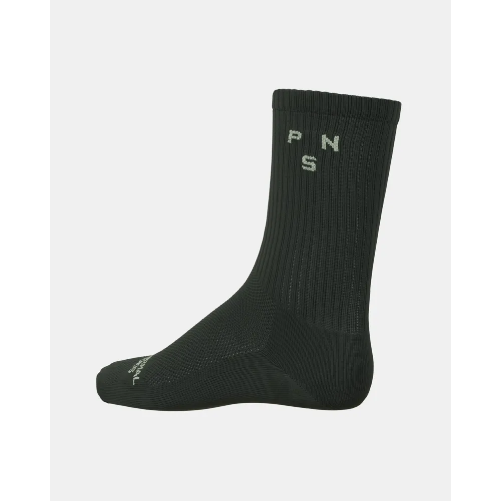 Js Cycles Pas Normal Studios Off-Race Ribbed Socks - Dark | Free delivery over £50 & Cycle Scheme available.