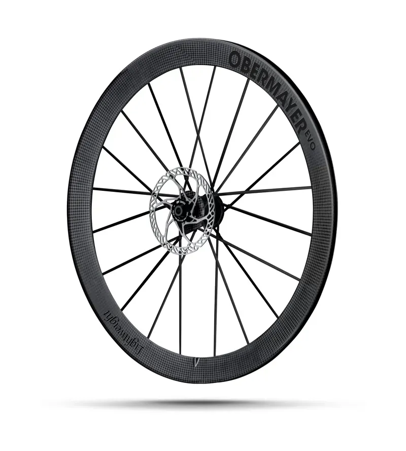 Lightweight Obermayer Evo Disc Road Bike Wheelset Schwartz Edition -4