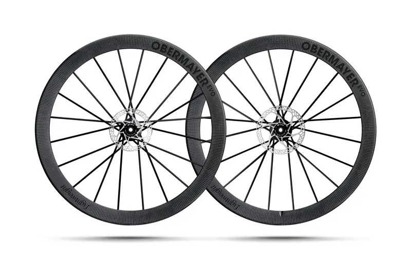 Lightweight Obermayer Evo Disc Road Bike Wheelset Schwartz Edition -3