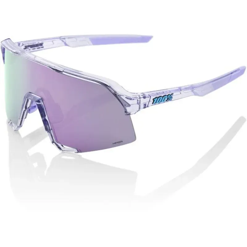 100% S3 HiPER Lavender Mirror Lens Sunglasses in Translucent Lavender