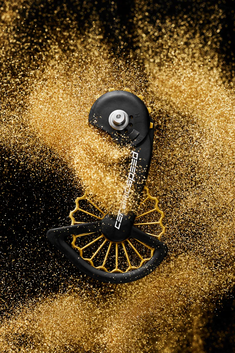 CeramicSpeed OSPW 3D Hollow Titanium Nitride TiN Coated SRAM Red Force AXS Pulley Wheels-2