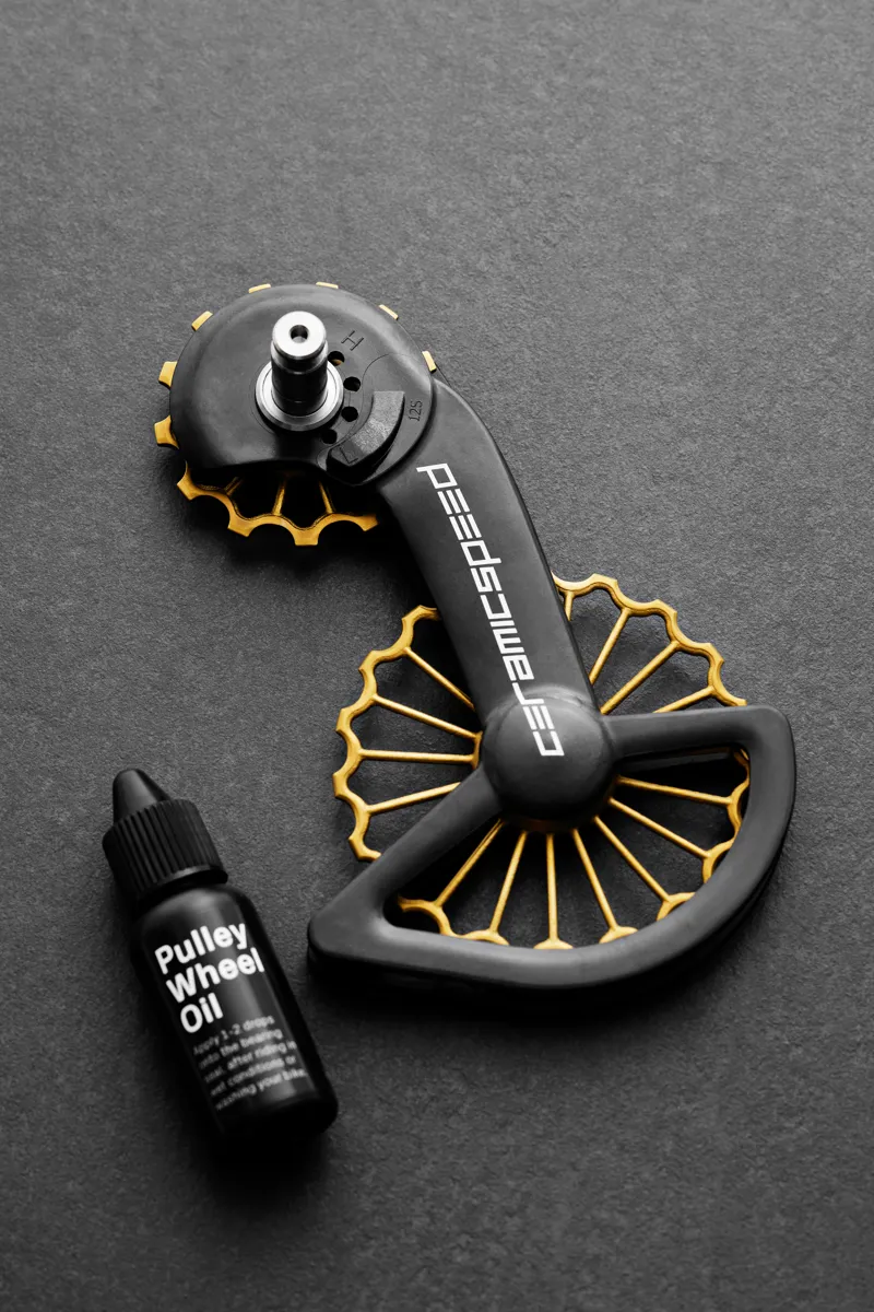 CeramicSpeed OSPW 3D Hollow Titanium Nitride TiN Coated SRAM Red Force AXS Pulley Wheels-4