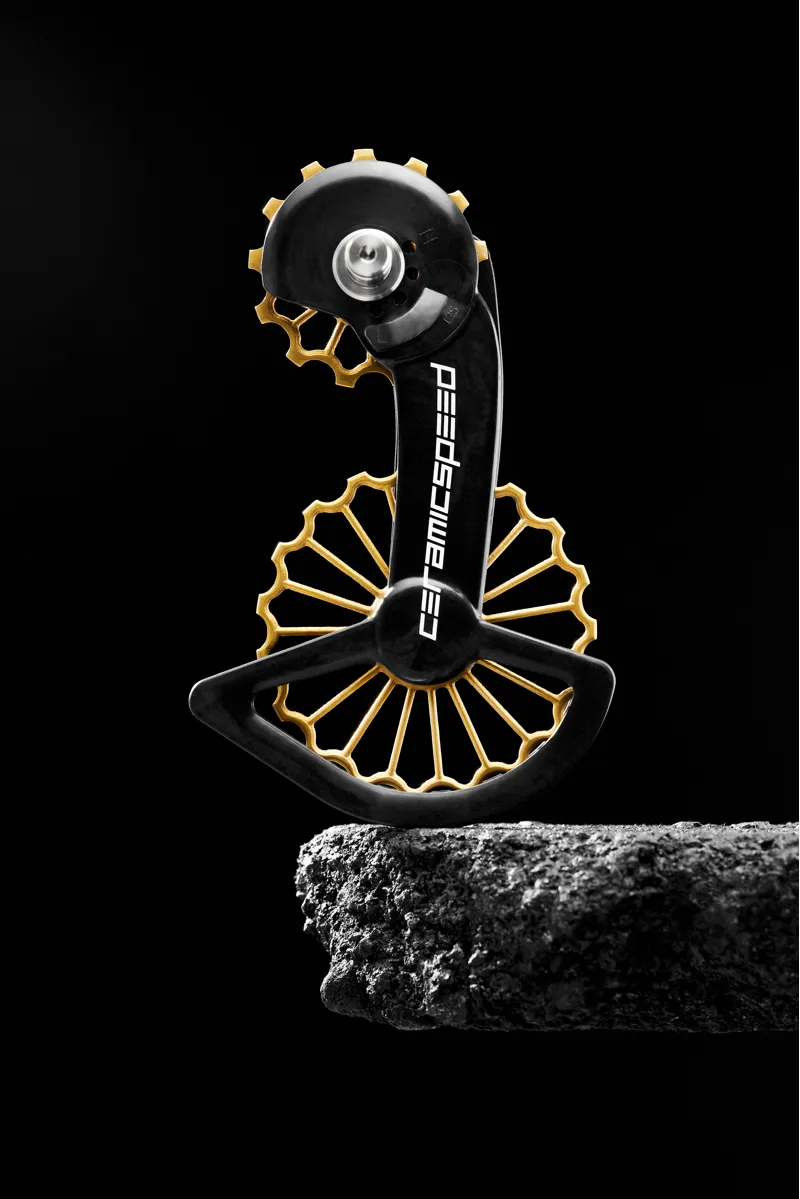 CeramicSpeed OSPW 3D Hollow Titanium Nitride TiN Coated SRAM Red Force AXS Pulley Wheels-5