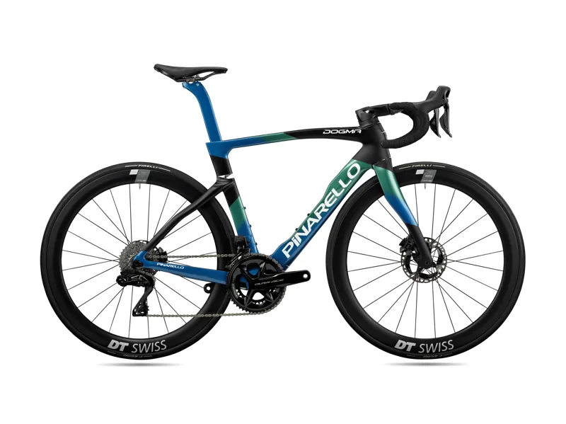 Pinarello Dogma F Disc frameset Nebula Green Blue D125 AND FREE MOST TALON ULTRA LITE HANDLEBAR