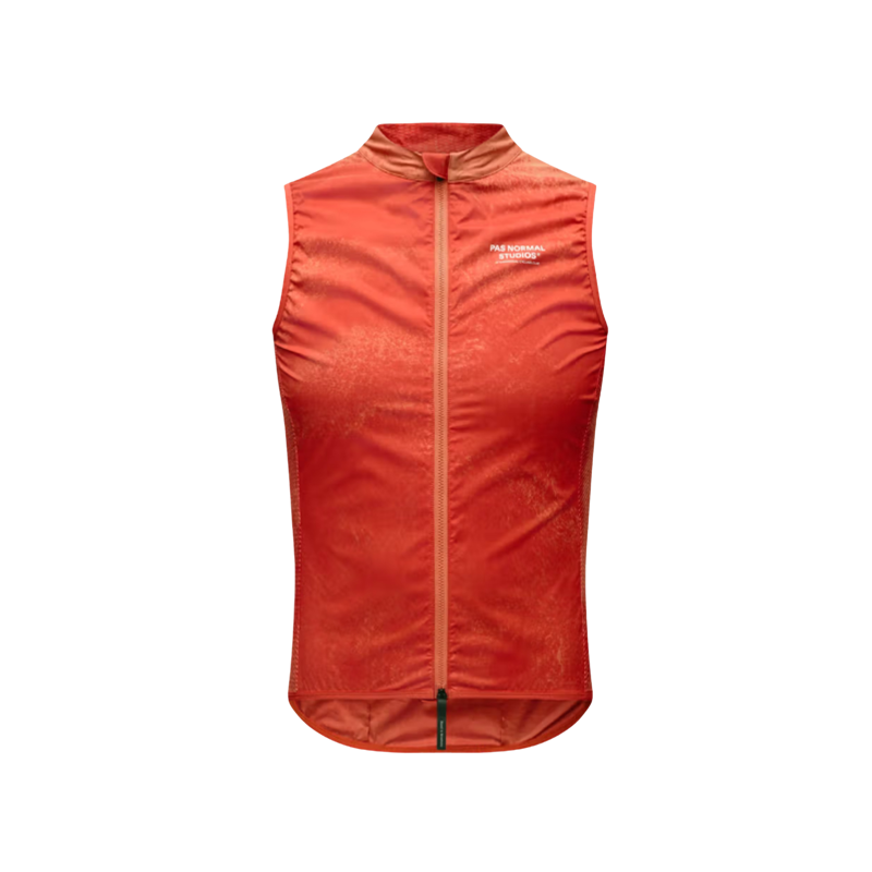 Pas Normal Studios Men's Mechanism Stow Away Gilet - AOP Hibiscus Orange