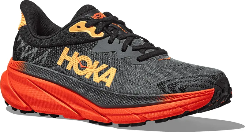 HOKA Challenger 7 Shoes - Black / Orange -3
