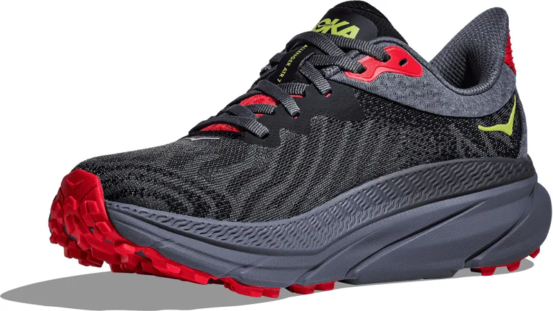 HOKA Challenger 7 Shoes - Black / Red -2