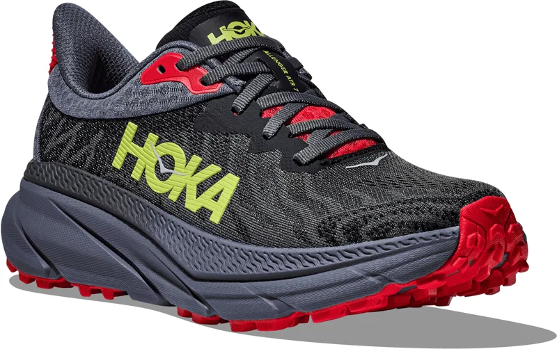 HOKA Challenger 7 Shoes - Black / Red -4