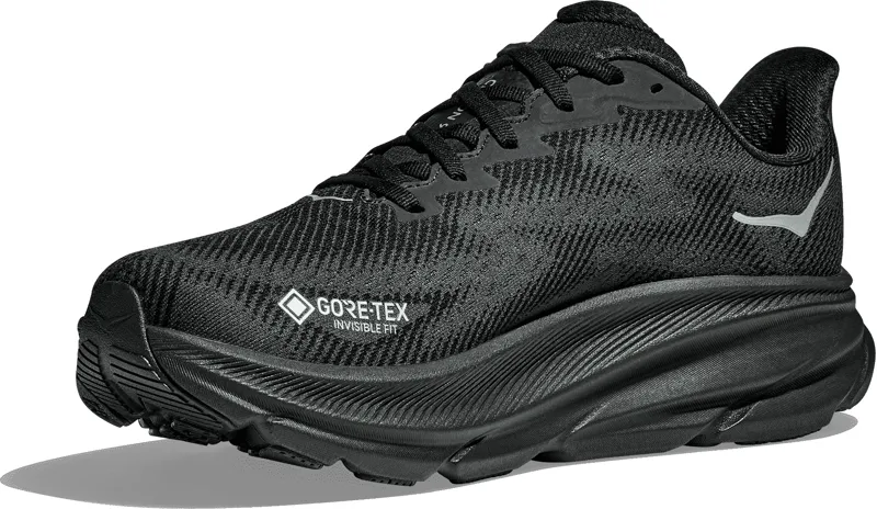 Hoka Clifton 9 GTX - Womens Shoes - Black/white-3