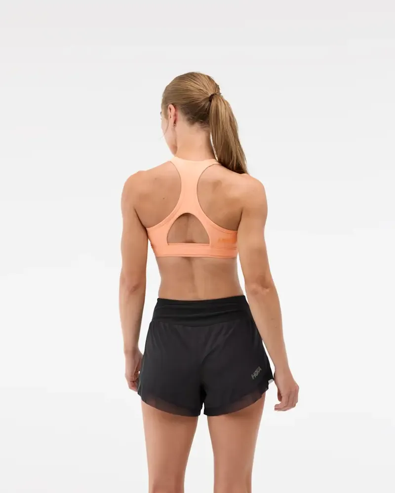 Hoka hupana sports bra removable cup - Pale Tangerine -1
