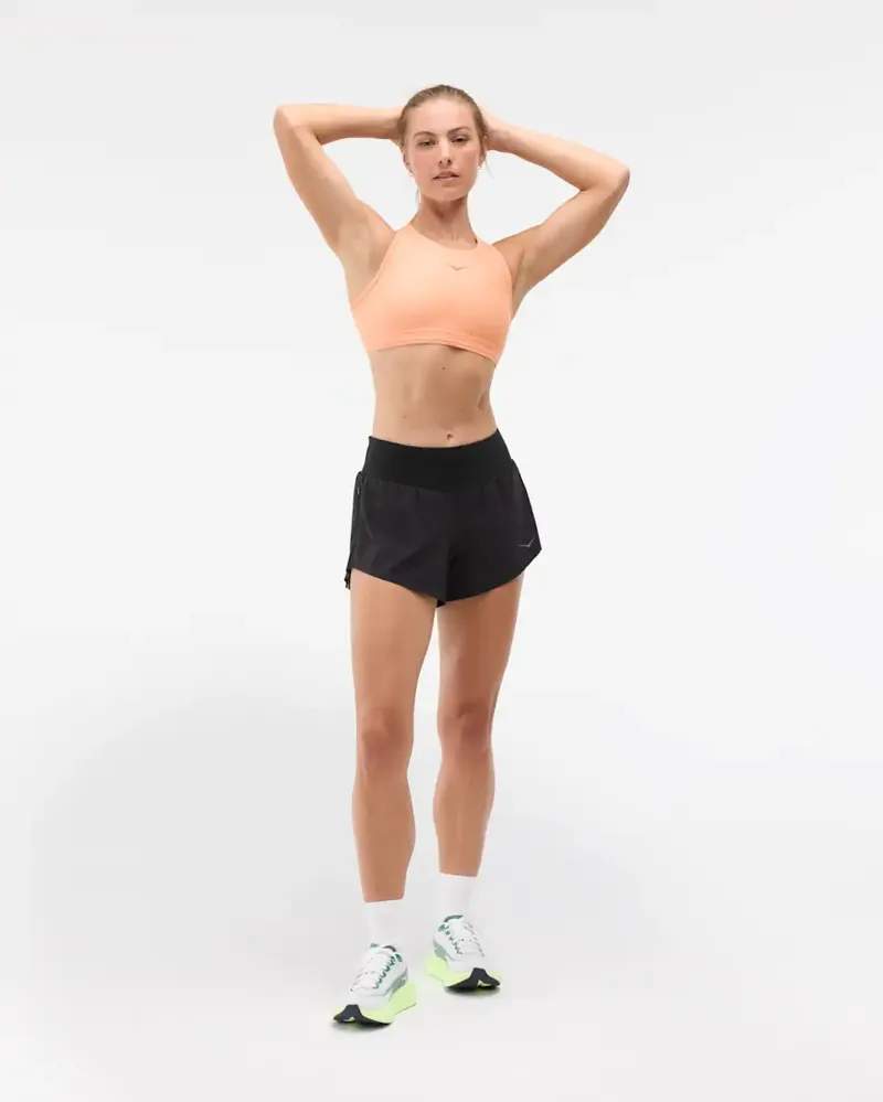 Hoka hupana sports bra removable cup - Pale Tangerine -2