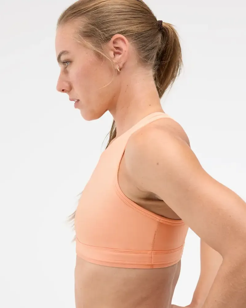 Hoka hupana sports bra removable cup - Pale Tangerine -4