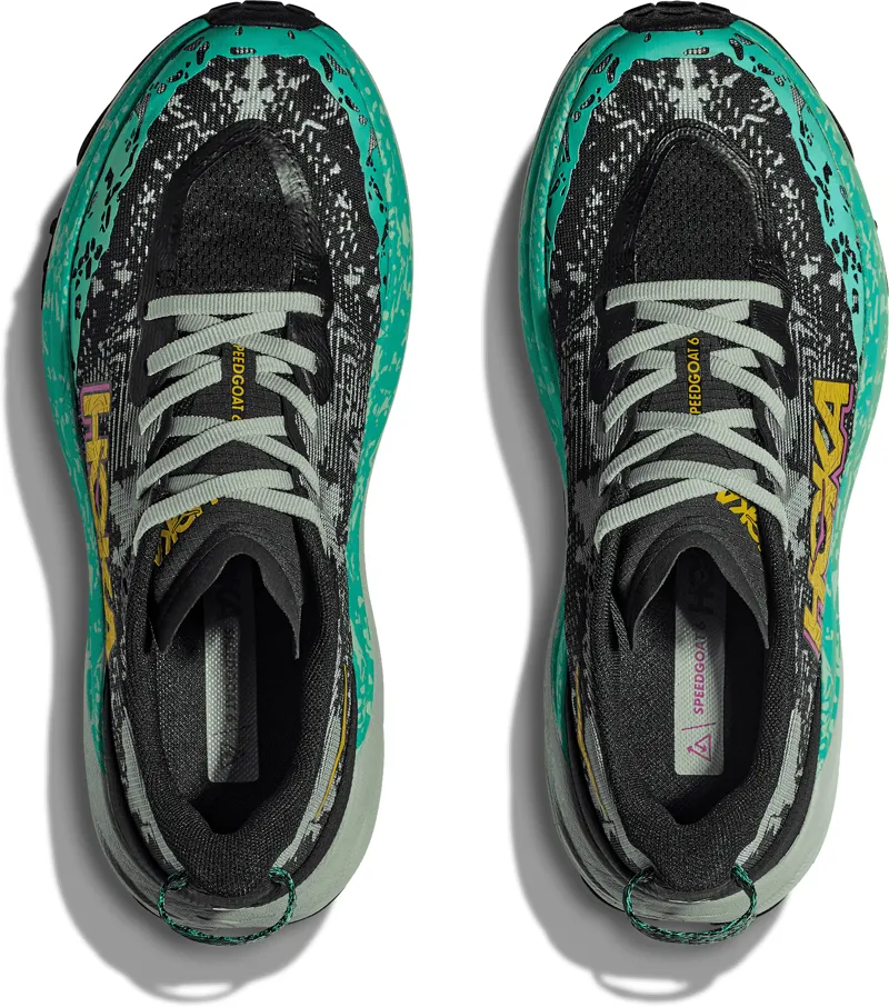 HOKA Speedgoat 6 Shoes - Black / Green -1