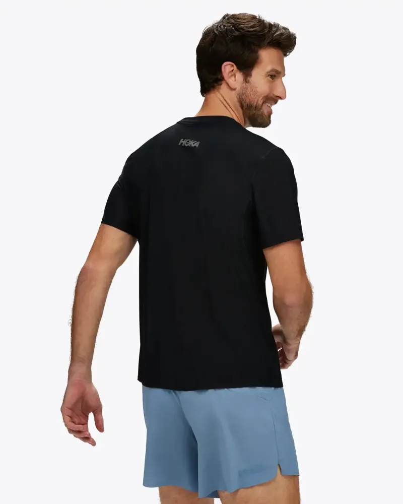 Hoka men's airolite short sleeve run top black - Black -1