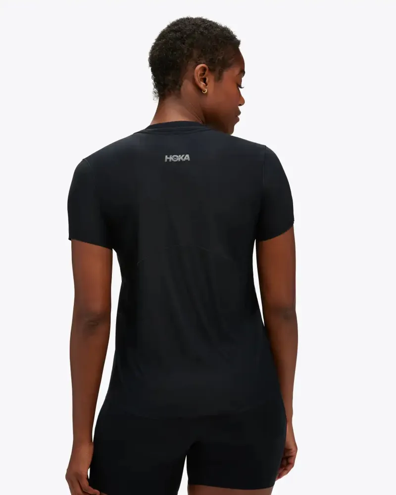 Hoka women's airolite short sleeve top - Black-1