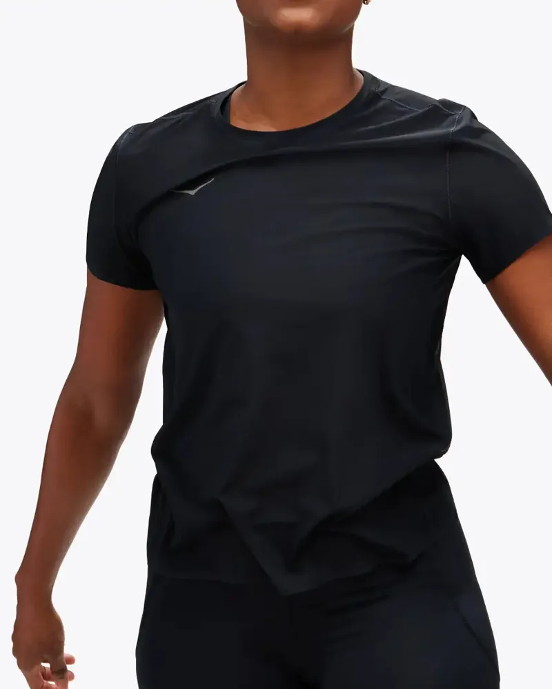 Hoka women's airolite short sleeve top - Black-3