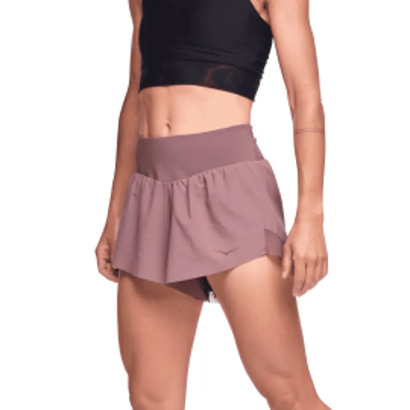 Hoka women's glide 4 short - Smokey Quartz