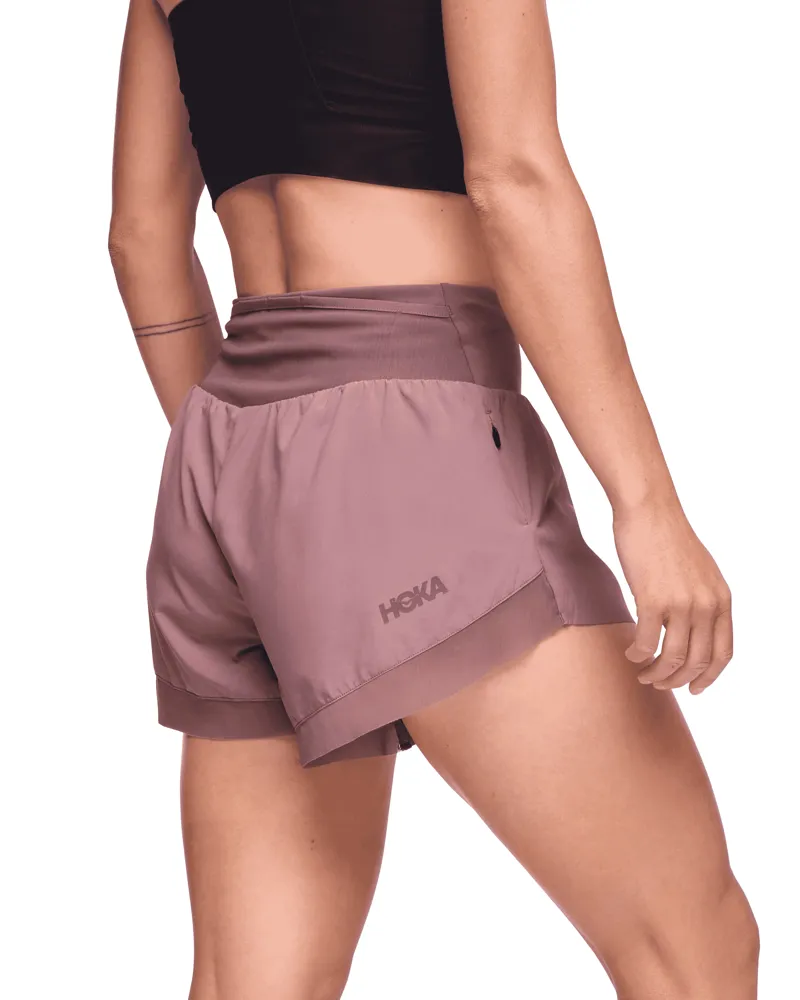 Hoka women's glide 4 short - Smokey Quartz-1