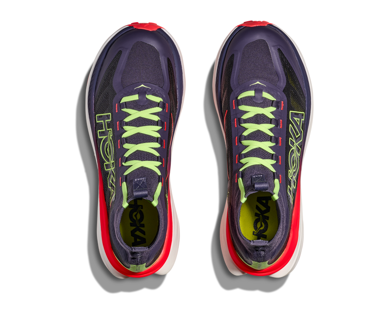 Hoka Tecton x 3 - Men's Shoe - Squid Ink / Neon Flame-5