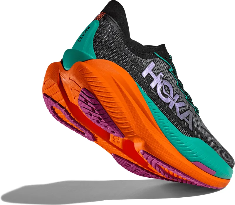 Hoka Mach X 2 - Womens Shoes - Black/Electric Aqua -3