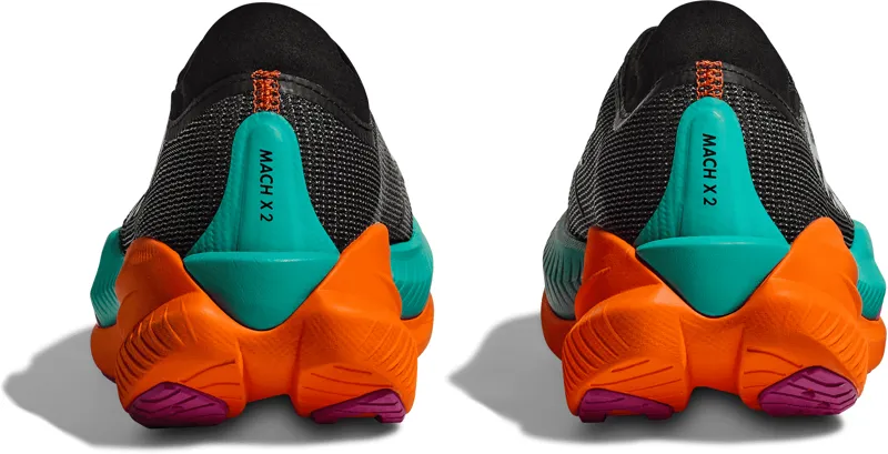 Hoka Mach X 2 - Womens Shoes - Black/Electric Aqua -5