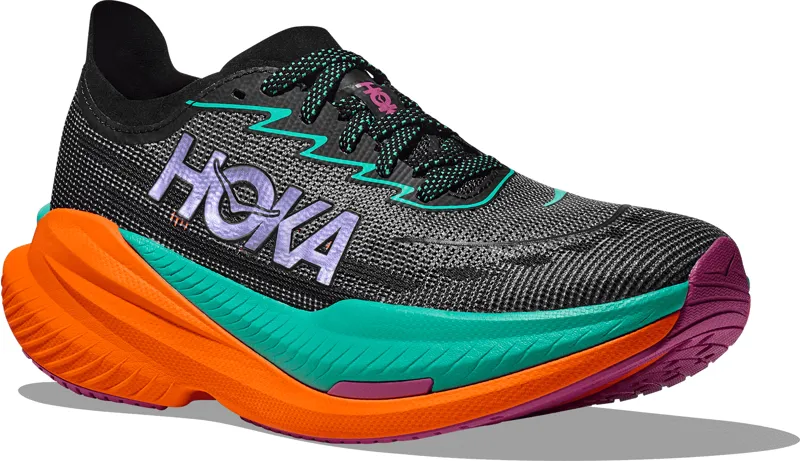 HOKA Mach X 2 Running Shoes - Black / Aqua -4