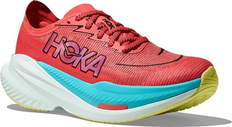 Hoka Mach x2 - Womens Shoe  - Grapefruit/Electric Coral-2