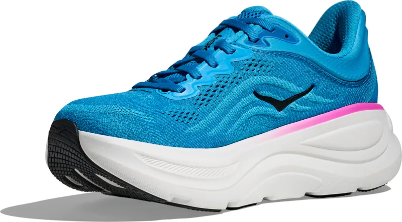 Hoka Bondi 9 - Womens Shoe - Skyward Blue/ Neon Fuchsia-2