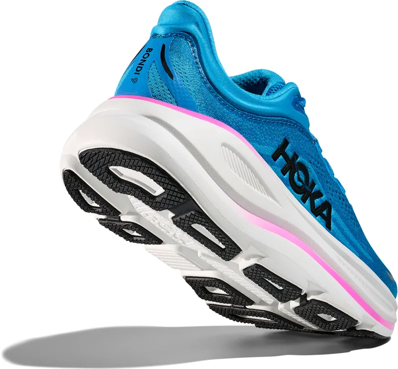 Hoka Bondi 9 - Womens Shoe - Skyward Blue/ Neon Fuchsia-4