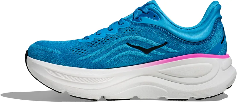 Hoka Bondi 9 - Womens Shoe - Skyward Blue/ Neon Fuchsia-3