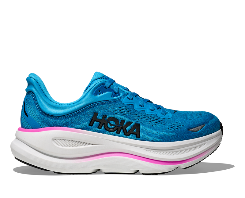 Hoka Bondi 9 - Womens Shoe - Skyward Blue/ Neon Fuchsia