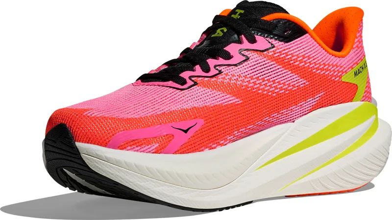Hoka Mach X 3 - Women's Shoe - Neon Rose/Neon Tangerine-2