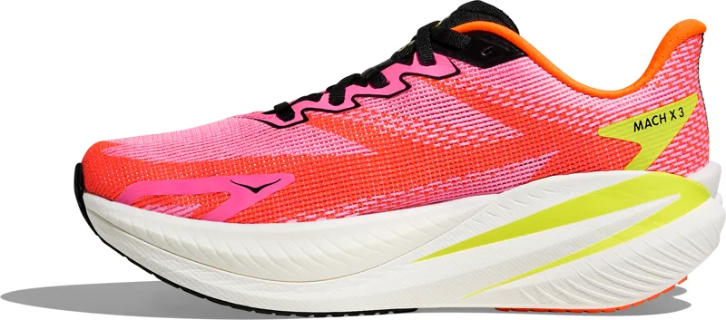 Hoka Mach X 3 - Women's Shoe - Neon Rose/Neon Tangerine-3