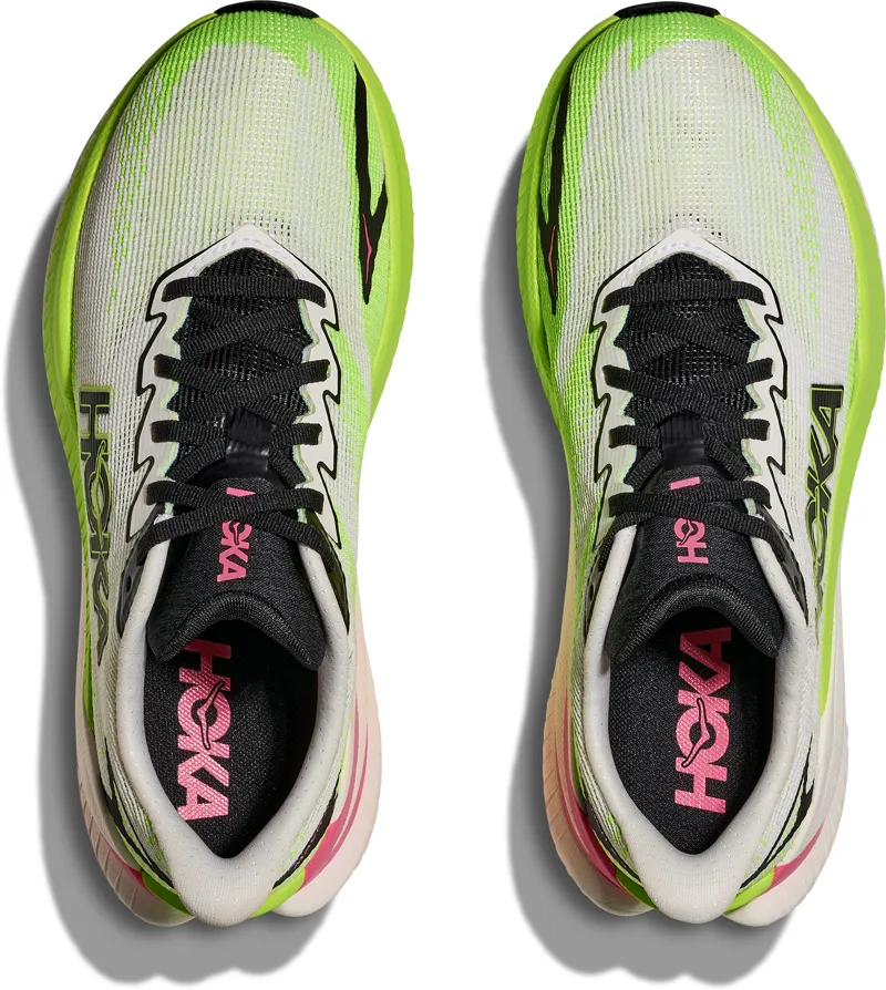 Hoka Mach X 3 - Women's Shoe - White/Neon Lime-5