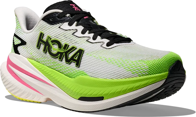 Hoka Mach X 3 - Women's Shoe - White/Neon Lime-1