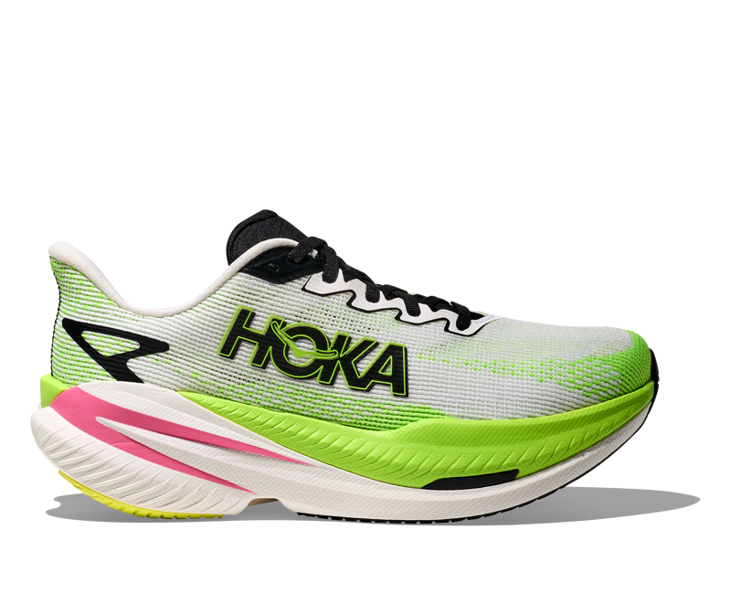 Hoka Mach X 3 - Women's Shoe - White/Neon Lime