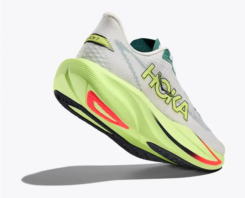 Hoka Mach 7 - Men's shoes - Frost/Neon Yuzu-4