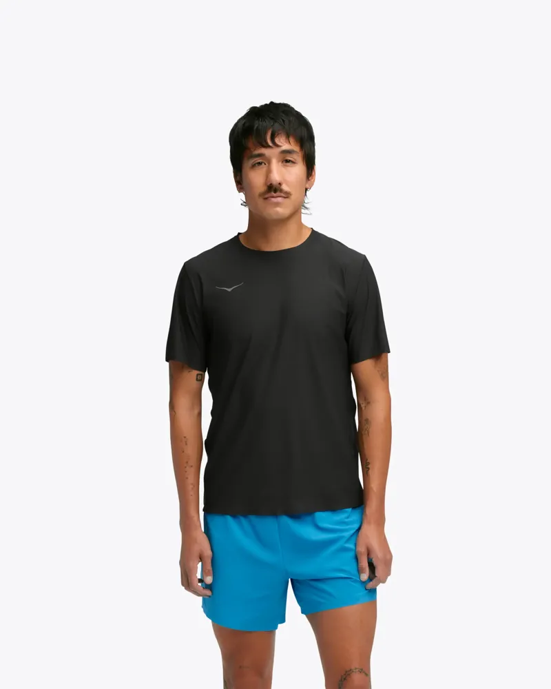 Hoka men's airolite short sleeve run top black - Black -1