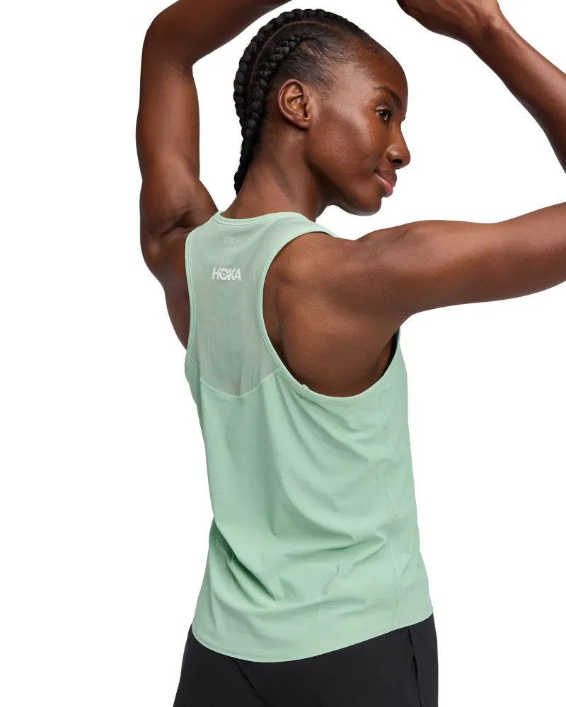 Hoka womens airolite run tank 2.0 - Jade-3
