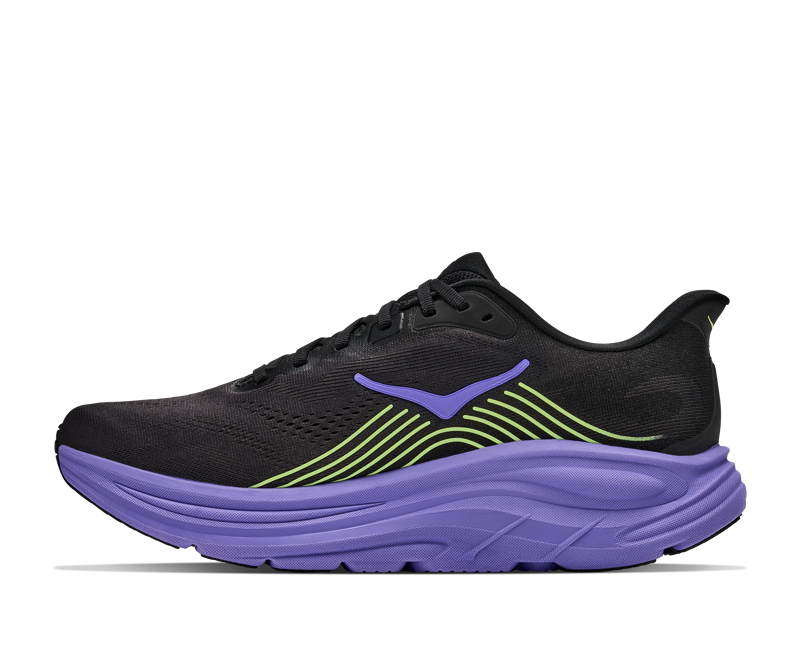 Hoka Clifton 11 - Men's Shoe's - Black / Neon Nebula-2
