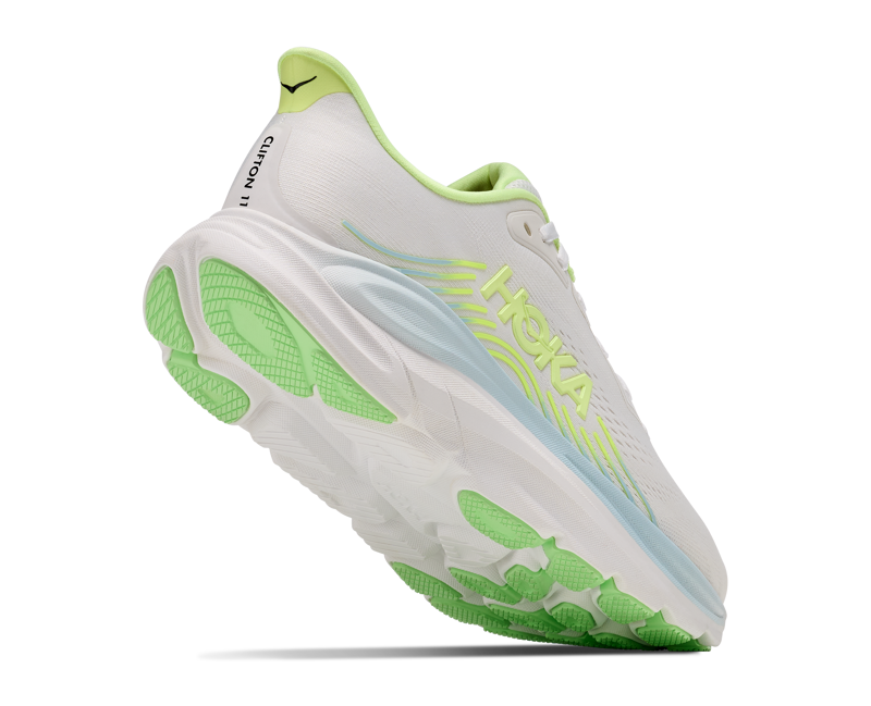 Hoka Clifton 11 Wide - Women's Shoe's - Frost / Neon Yuzu-3