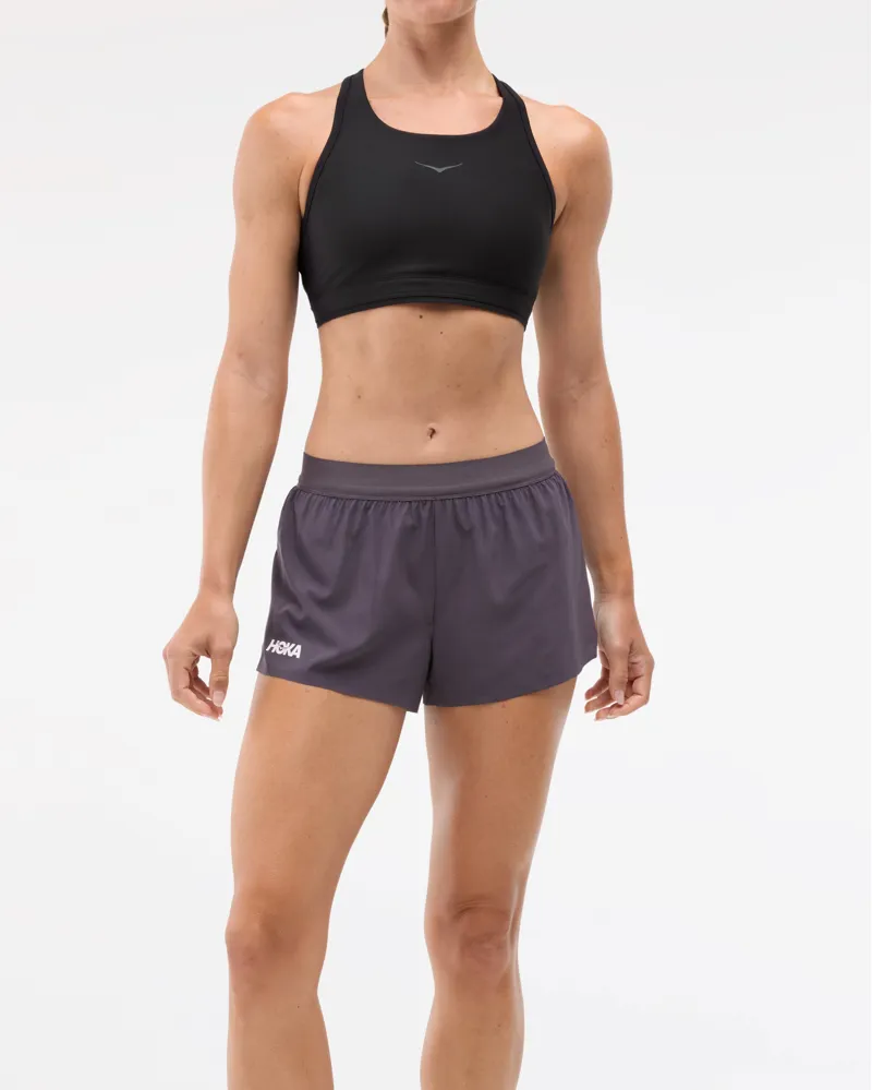 Hoka women's race day split short - Squid Ink 