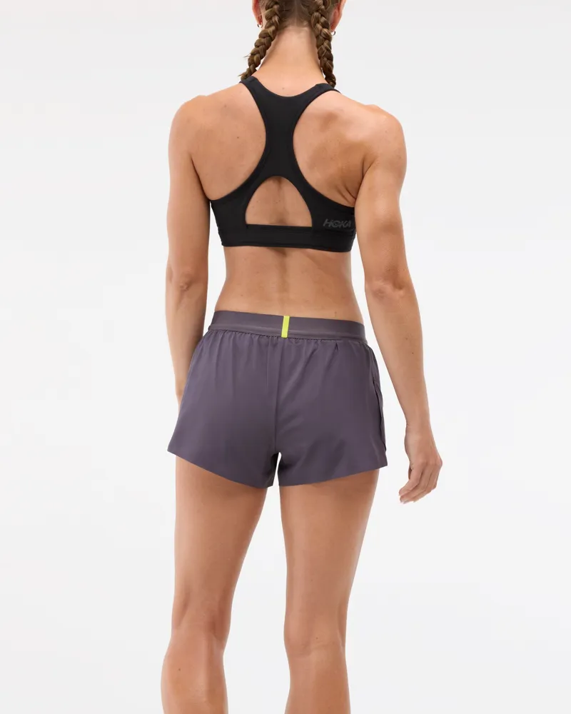Hoka women's race day split short - Squid Ink -1