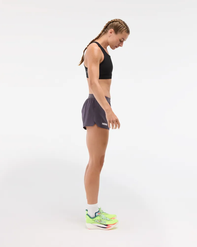 Hoka women's race day split short - Squid Ink -2