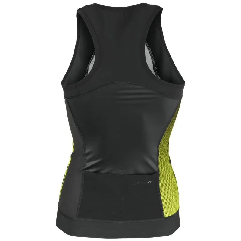 Scott Women's Plasma Tank - Black/Yellow - Size M-1