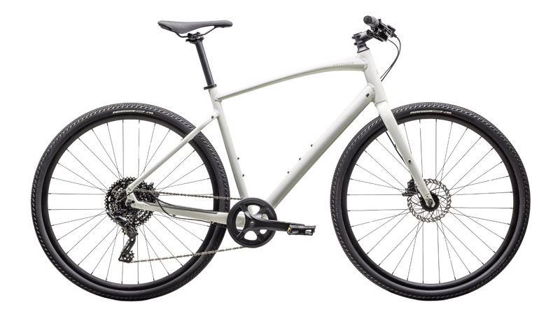 Specialized Sirrus X 2.0 Hybrid Bike In Gloss Dune White/Dove Grey Reflective
